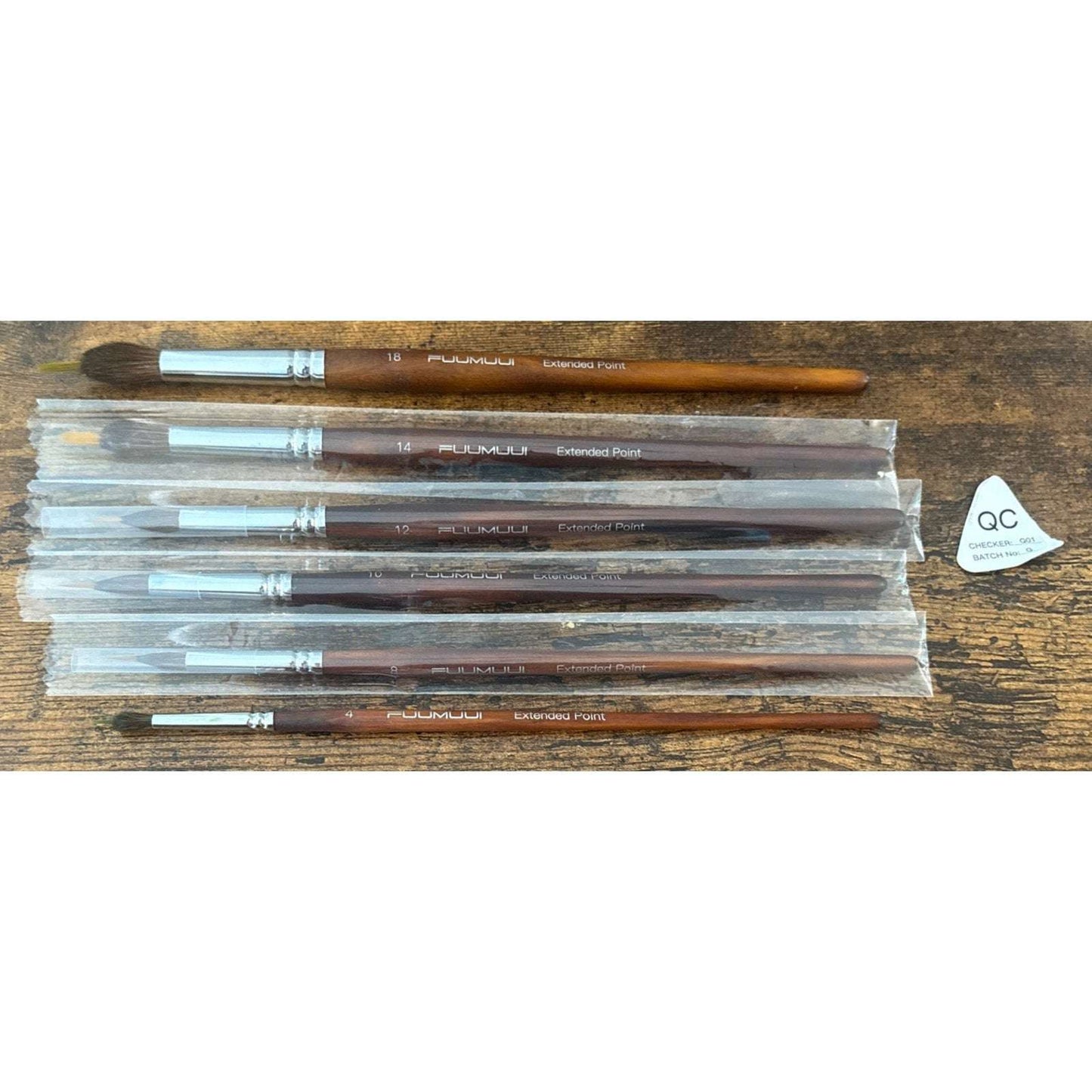 Fuumuui 6Pc Needle Point Brushes Professional Watercolor Brush Set