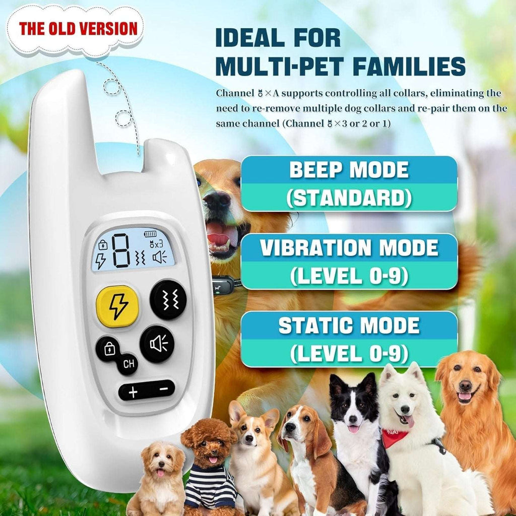 Upgraded Dog Training Collar with Remote - Beep, Vibration & Shock S, M & L Dogs