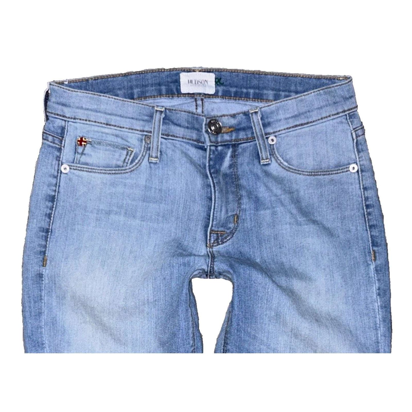 Hudson NICO Mid Crop w/ Zippers Skinny Leg Stretch Jeans Size 24