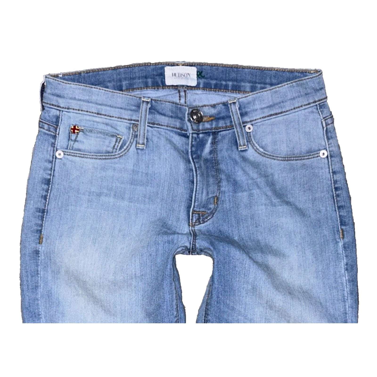 Hudson NICO Mid Crop w/ Zippers Skinny Leg Stretch Jeans Size 24