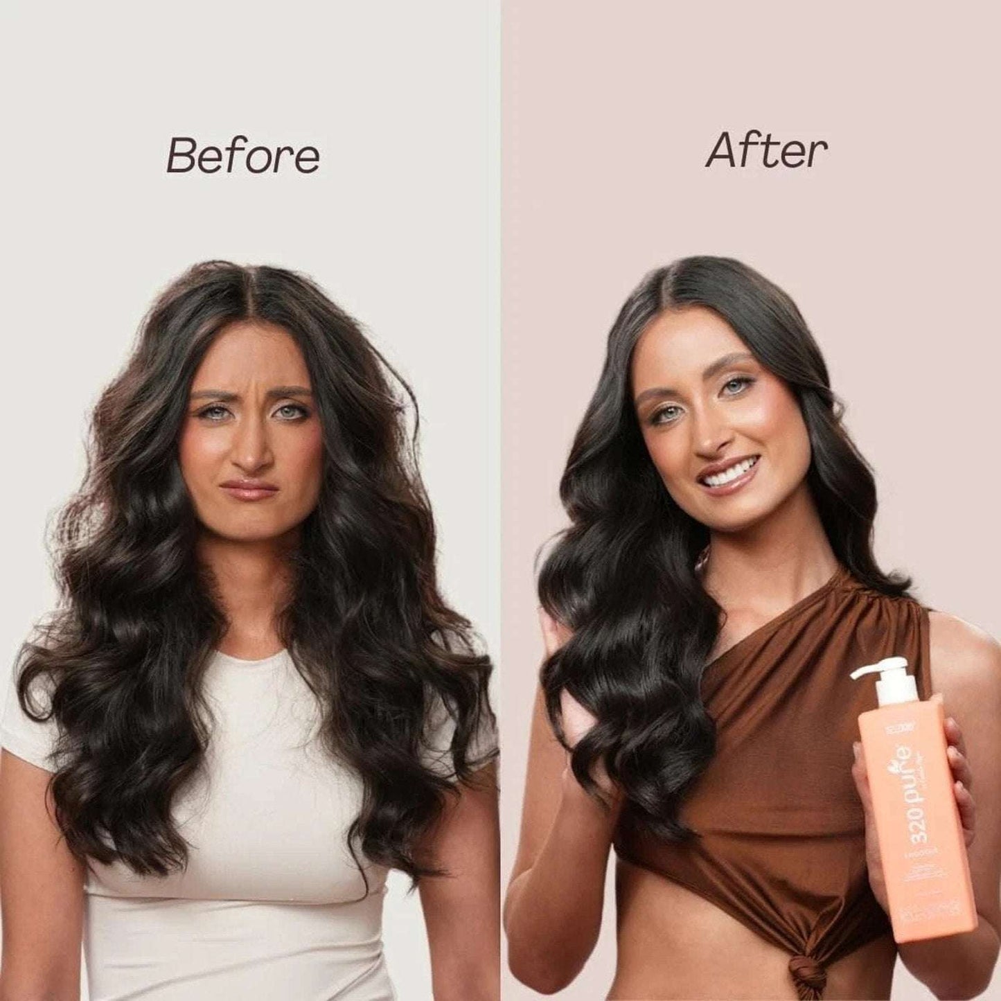 320PURE SMOOTHIE Leave In Conditioner 100% Pure Extracts Frizz Control 16oz Pump