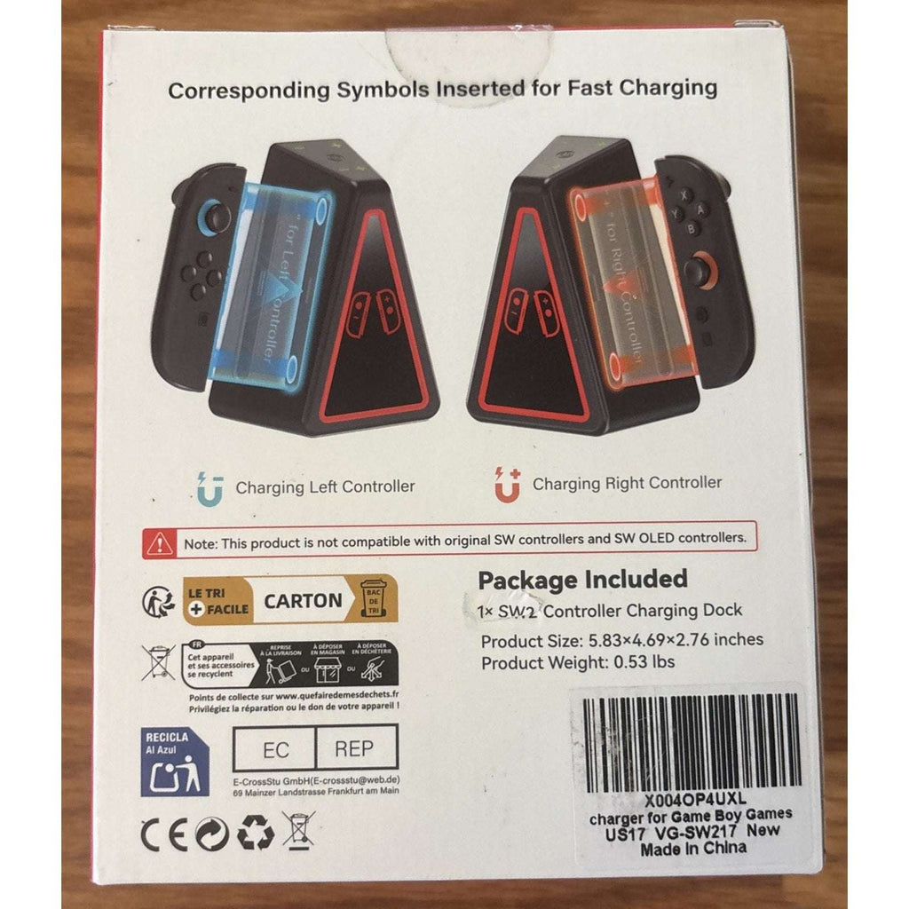 for Nintendo Switch 2 RGB Magnetic Charging Dock - 4 Joy-Con Controllers Charger