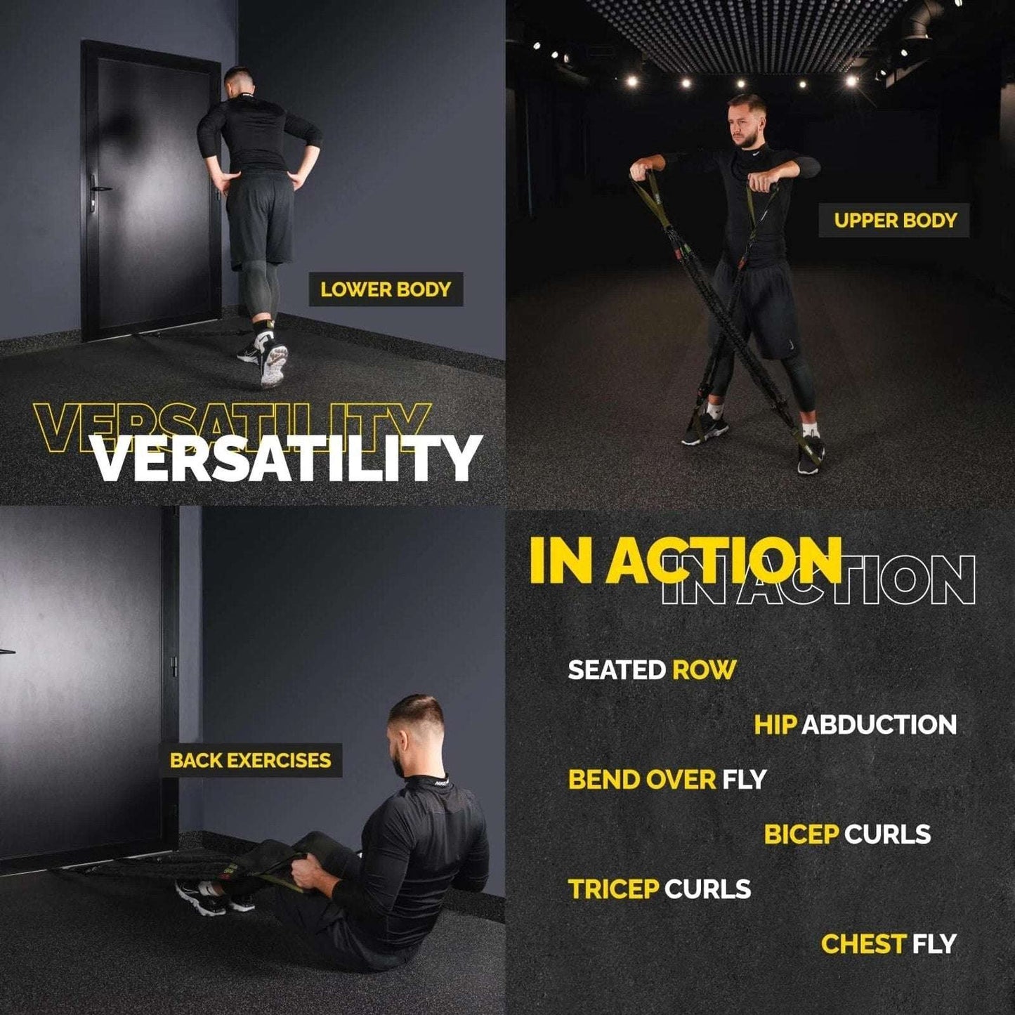 Tribe Lifting Ultimate Tube Resistance Band Set - Stackable Resistance 20-180lbs