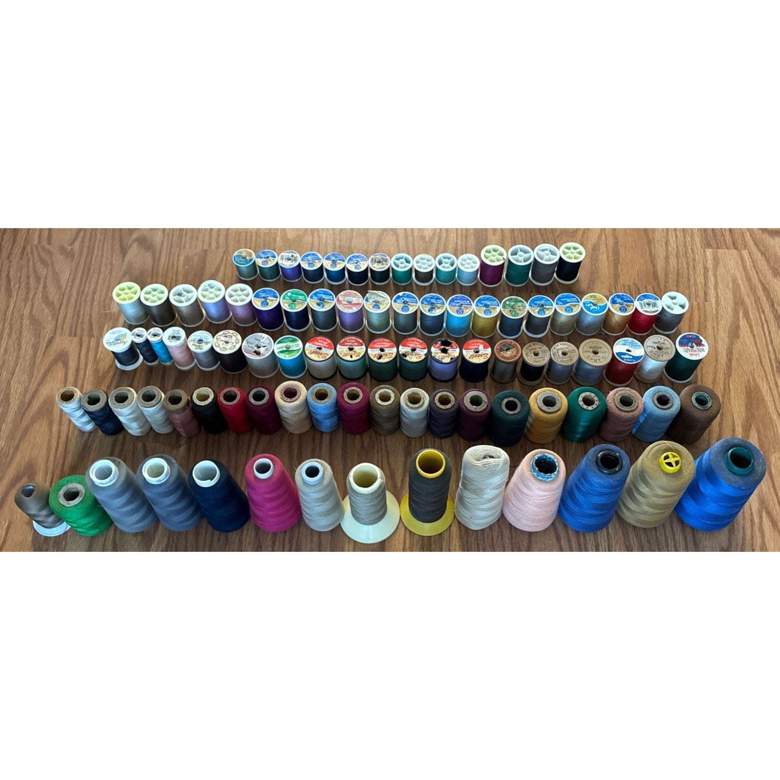 90+ Lot Vtg Thread Spools Gutermann Rice's TruseW Clark's Coat's Cotton & Silk
