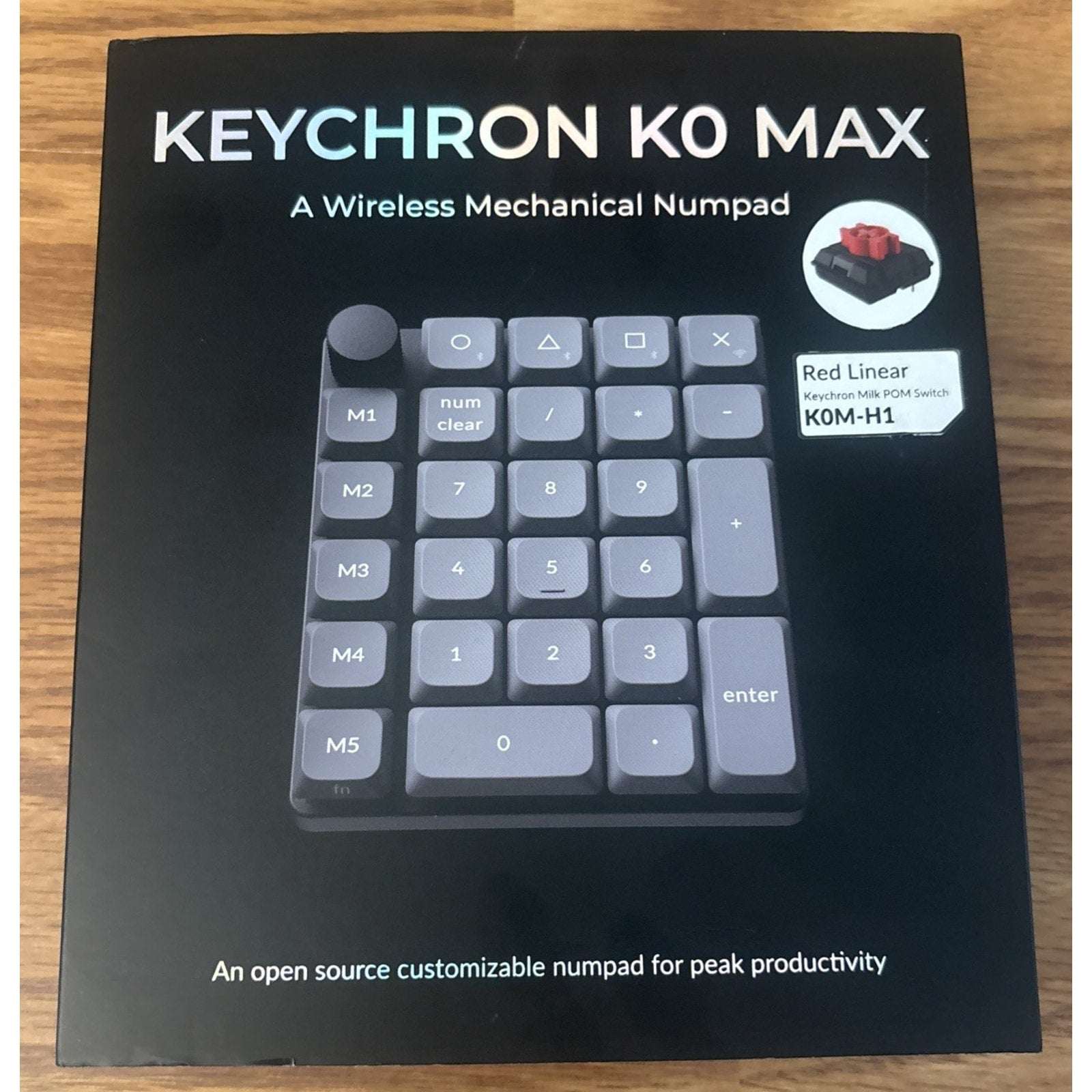 Keychron K0 Max Wireless Mechanical Numpad Red Linear Number Keypad K0M-H1 NEW!