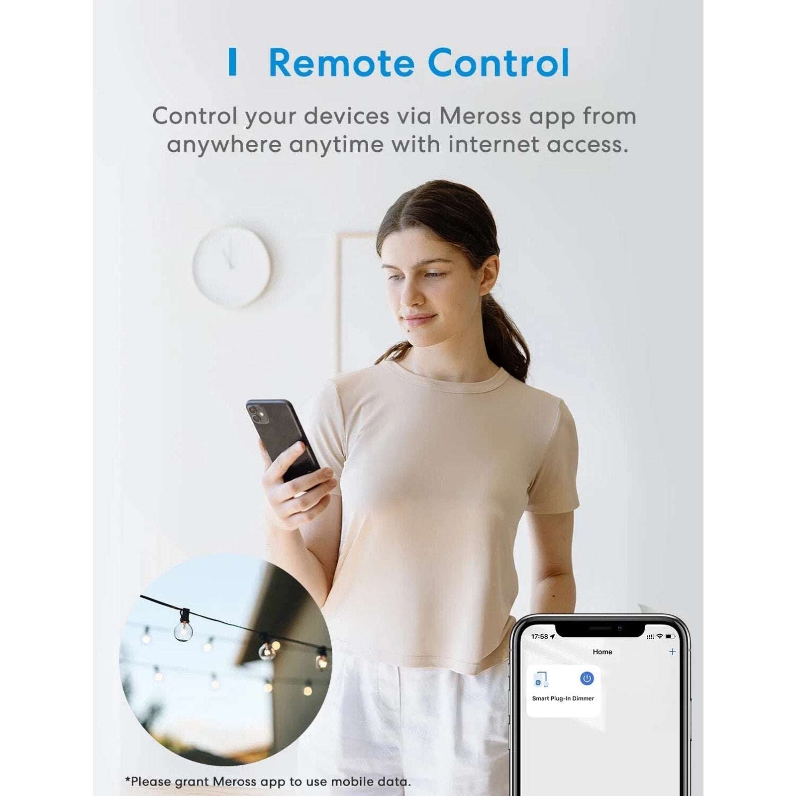 MEROSS Smart Outdoor Dimmer Plug Outlet Alexa SmartThings Google Voice Control