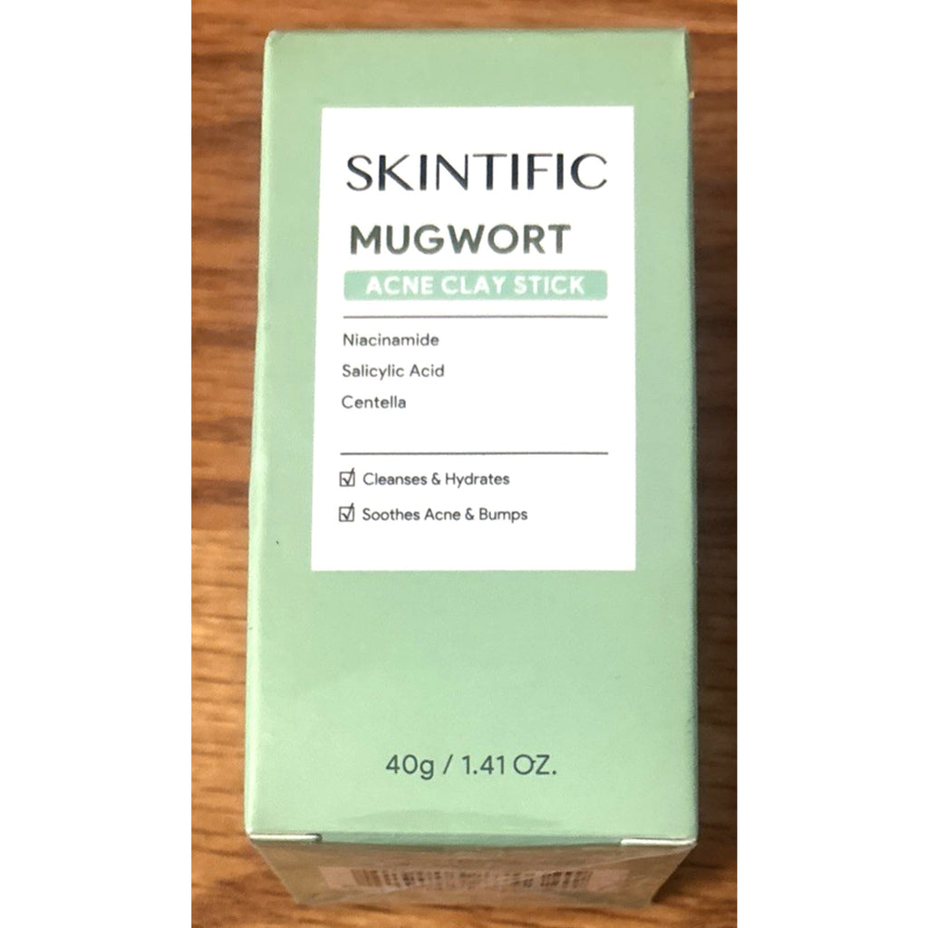 SKINTIFIC Mugwort Acne Clay Mask Stick 40g Niacinamide, Salicylic Acid, Centella