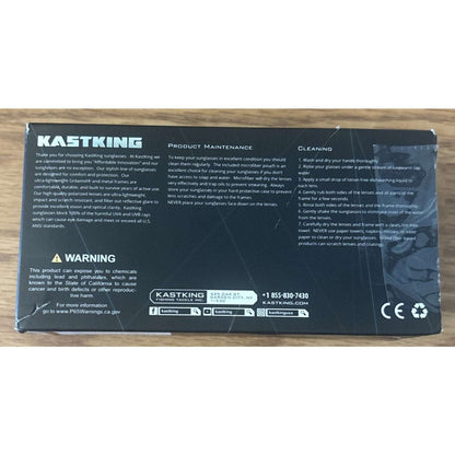 Kastking Skidaway Matte Blackout Polarized Smoke Lens Sunglasses KSGPLNSK-MBS-C