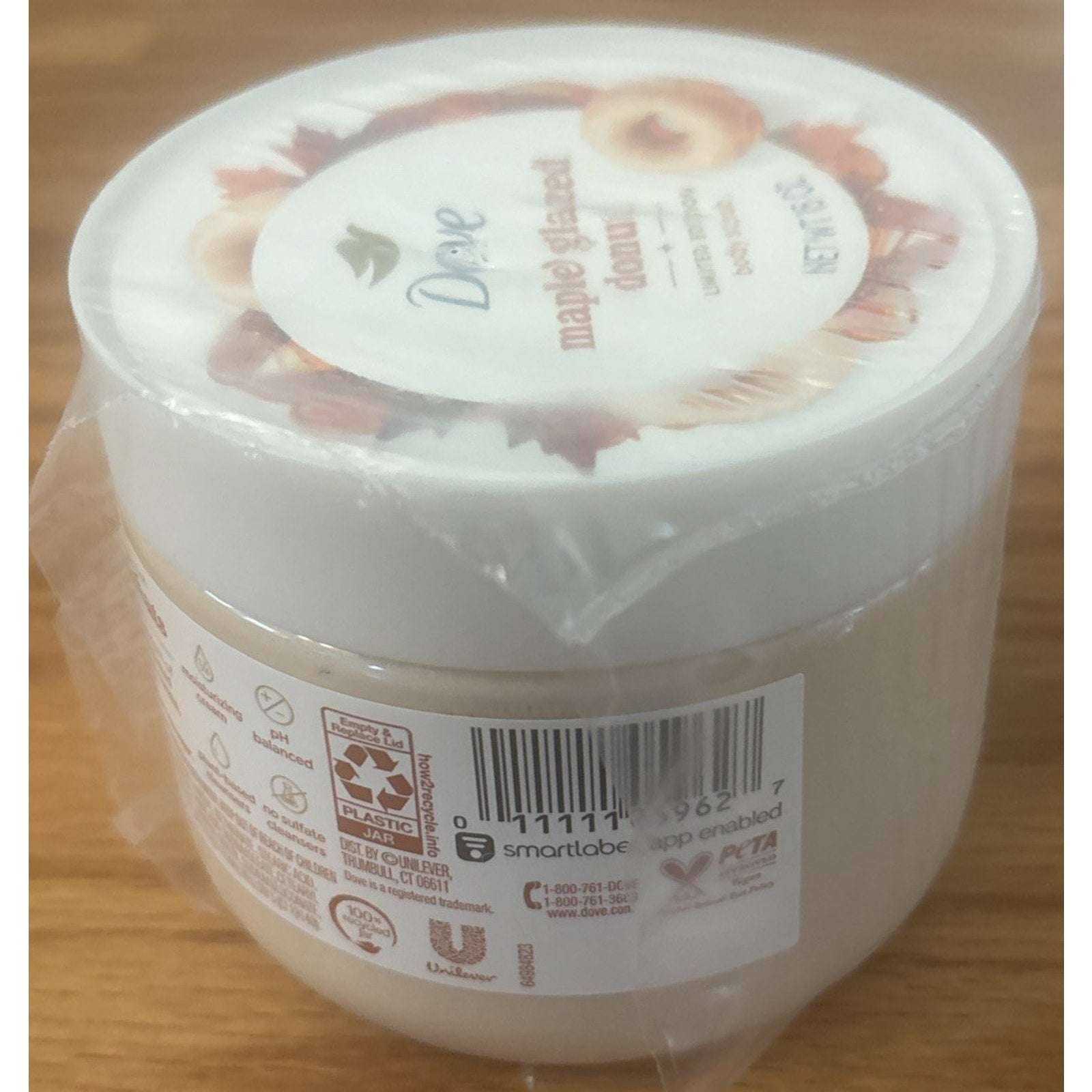 2PC Dove Limited Edition Maple Glazed Donut Body Wash & Body Scrub Set