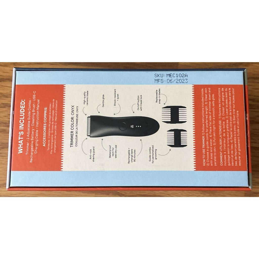 Meridian The Trimmer Whole Body Hair Trimmer Waterproof & Rechargeable in ONYX