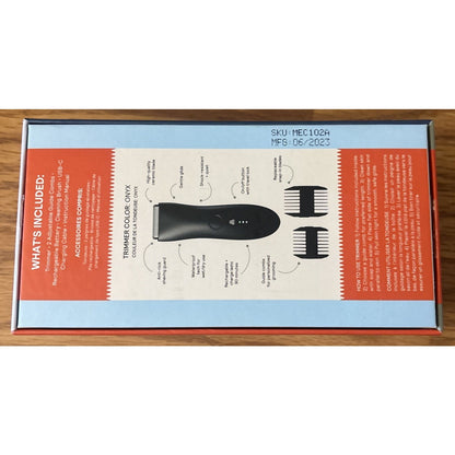 Meridian The Trimmer Whole Body Hair Trimmer Waterproof & Rechargeable in ONYX