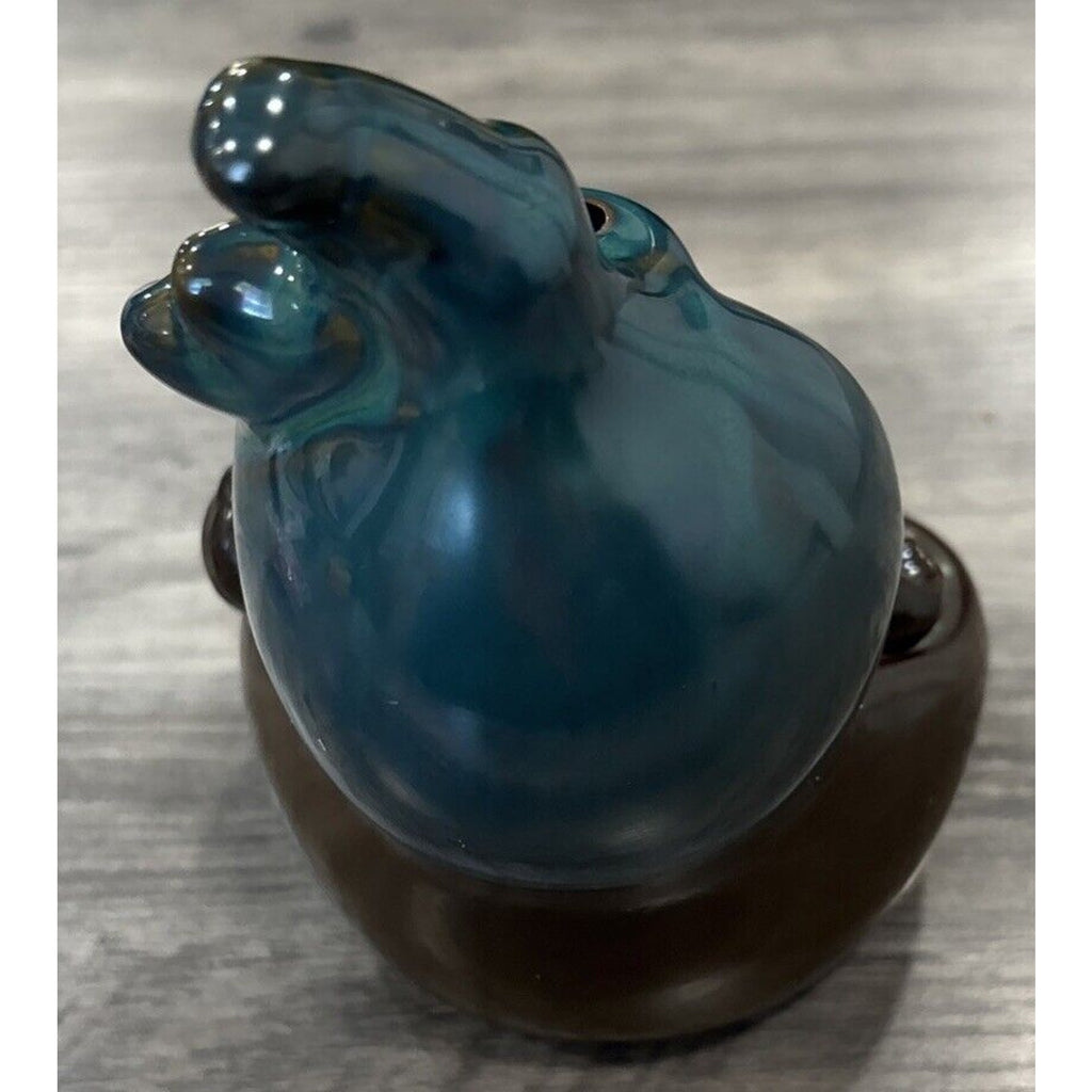Ceramic Incense Waterfall Burner Backflow Smoke Censer Holder w/ 15 Cones, 7.7"
