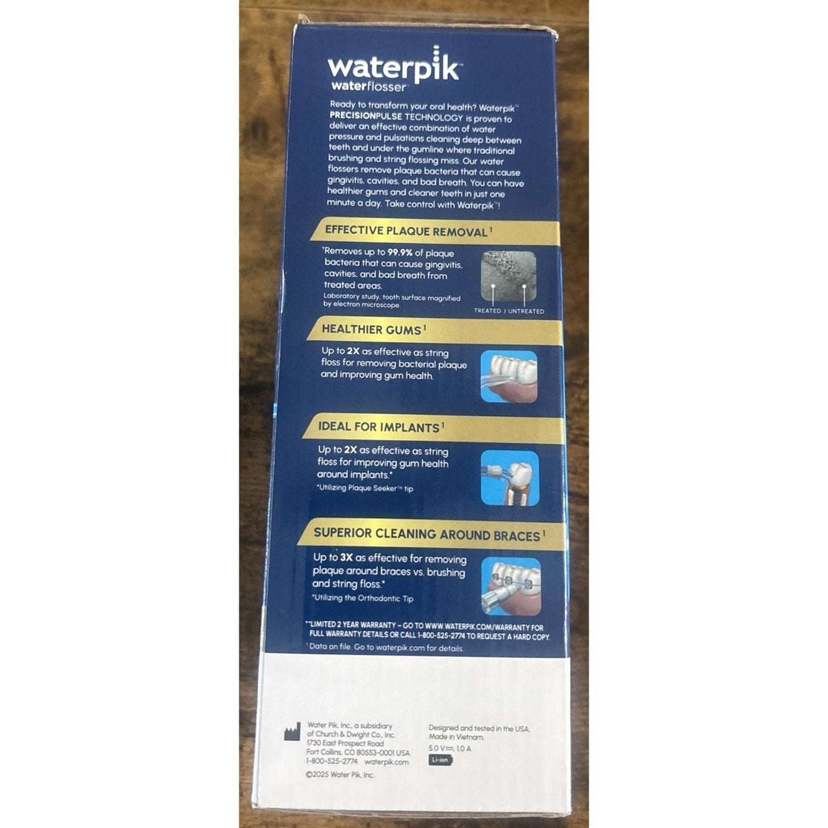Waterpik Cordless Advanced 2.0 Water Flosser Gray Rechargeable - WP587CD NEW