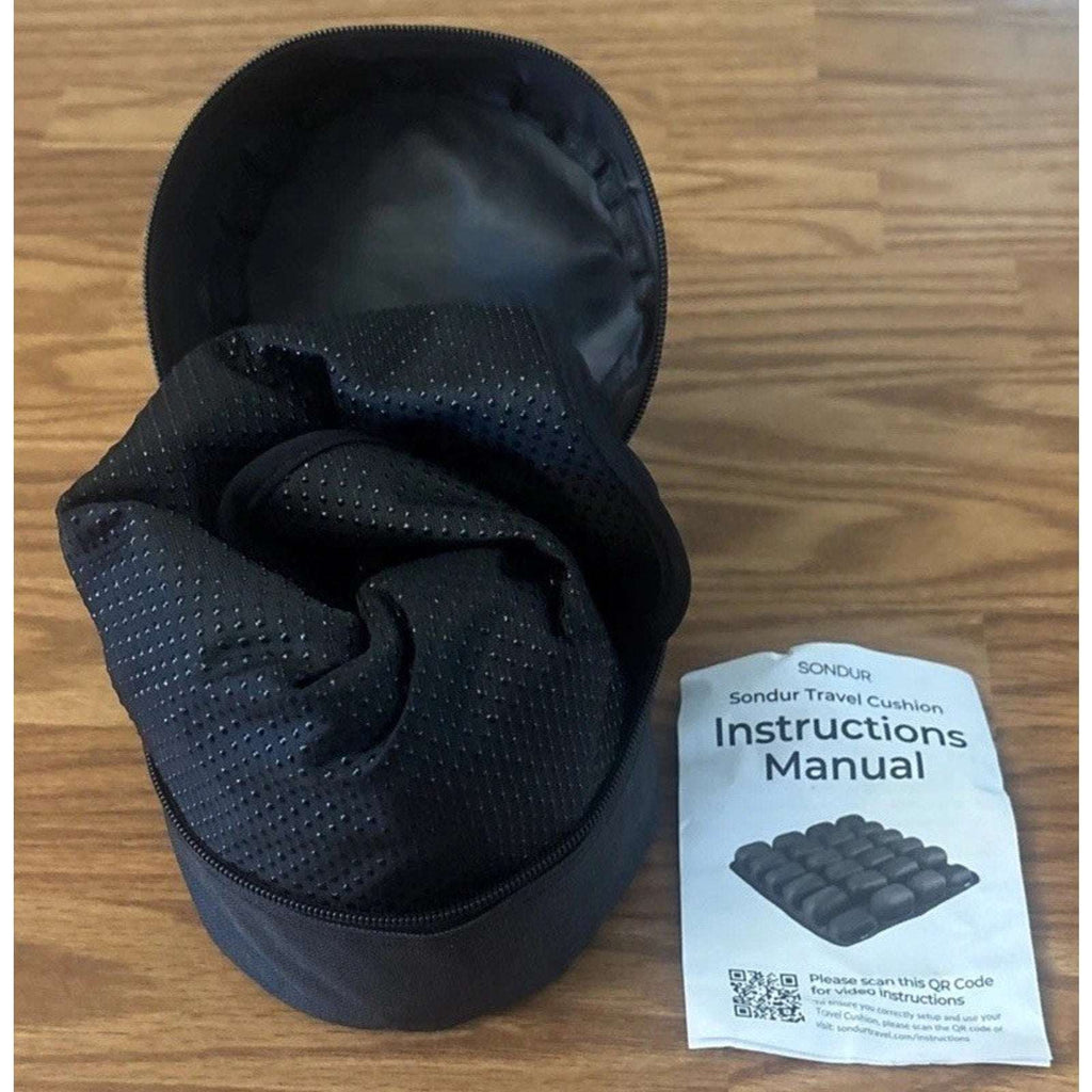 Sondur Travel Cushion Cloudair Inflatable Airplane Seat Cushion w/ Case - No Box