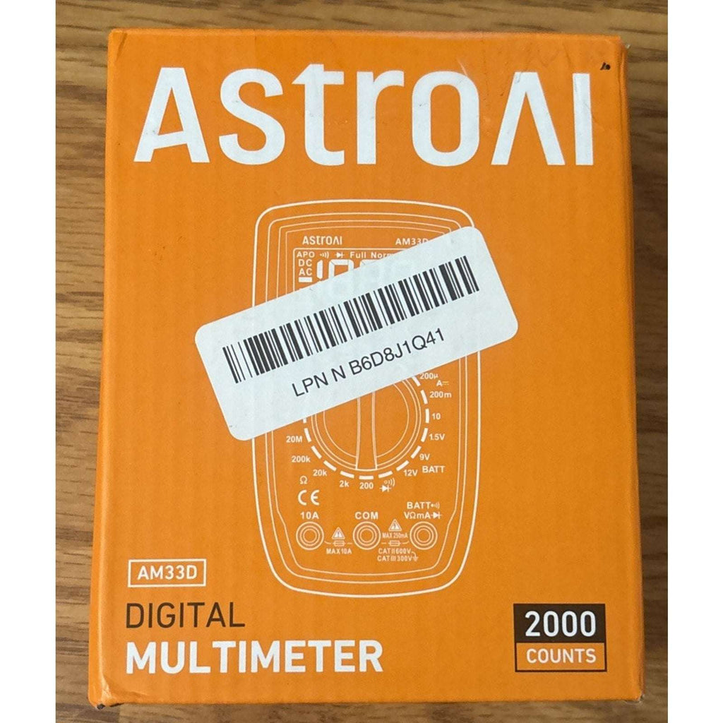 AstroAi Digital Multimeter Tester 2000 Counts DC AC Voltmeter & Ohm Volt Amp Met