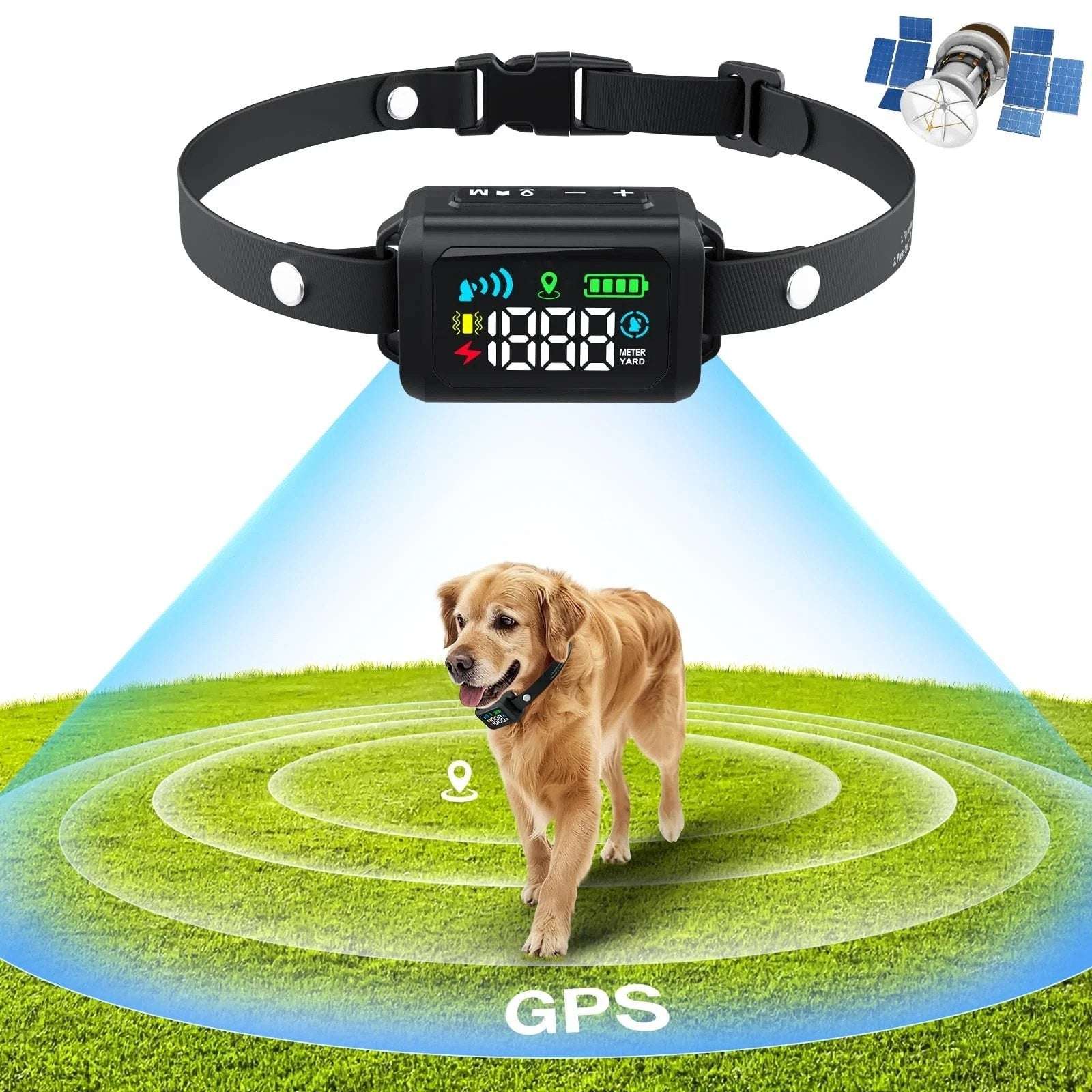 GPS Wireless Electric Dog Fence Pet Containment System Shock Collar 99-5997FT