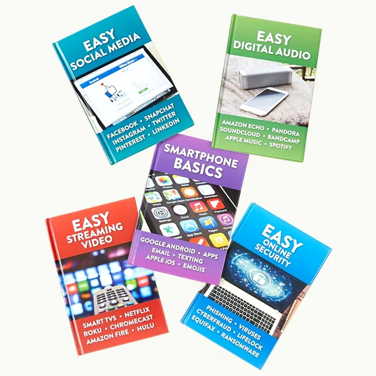 5 Book Lot Easy Tech Reference Books Online Security, Smartphones, Social Media+