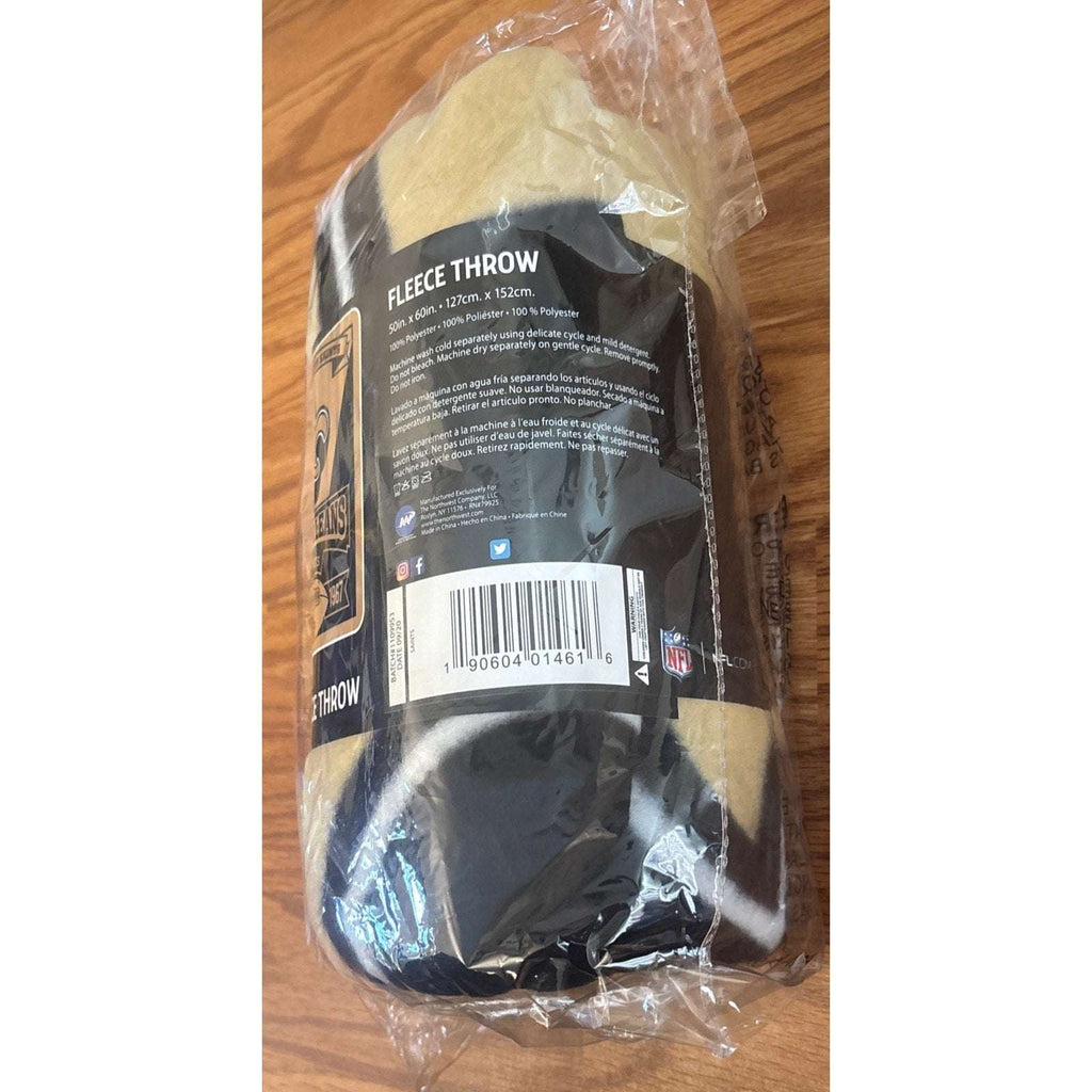 New Orleans Saints Stadium Blanket Fleece Throw Soft Marque NFL Licensed New