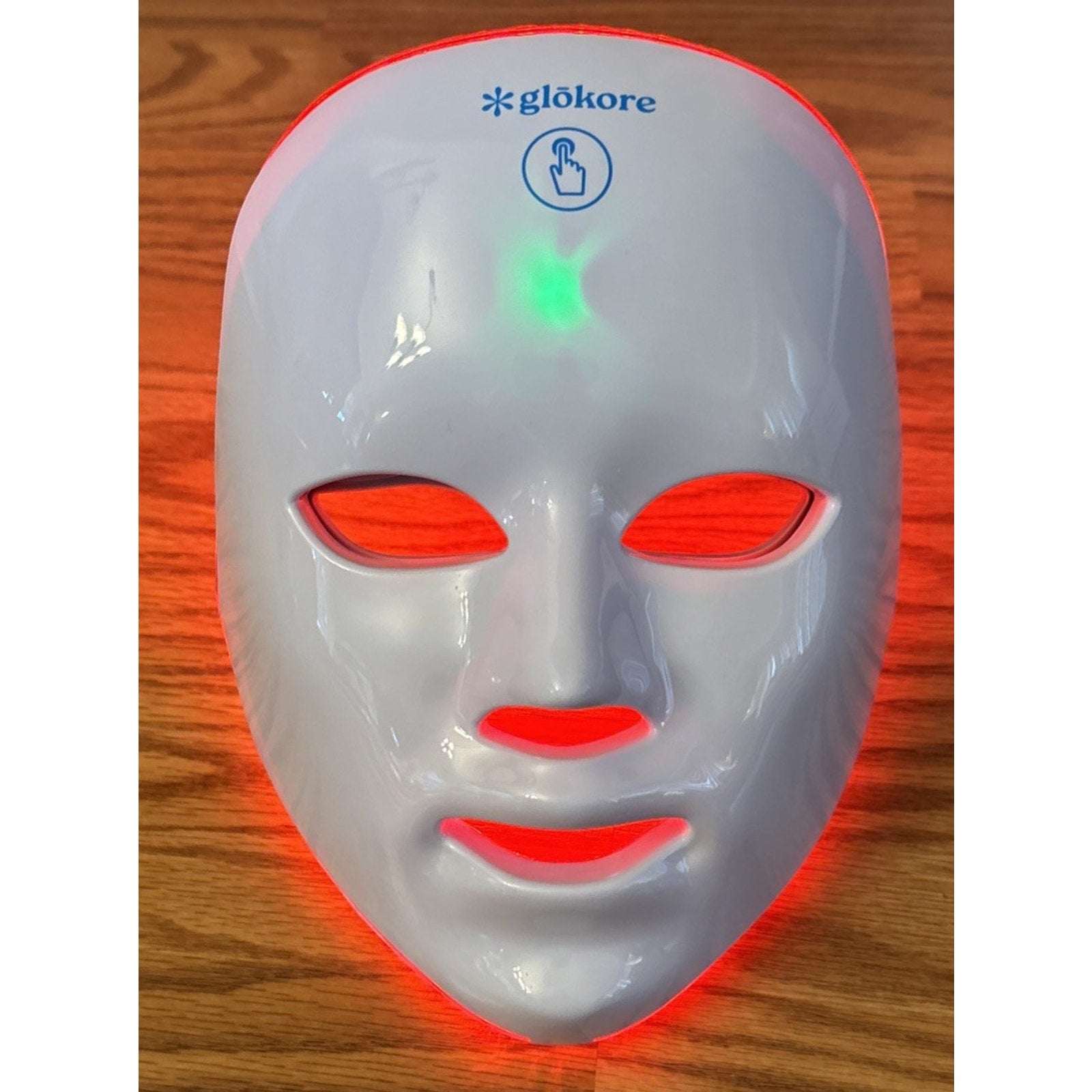 Glokore 7-in-1 LED Wireless Light Therapy Face Mask Device White Open Box New