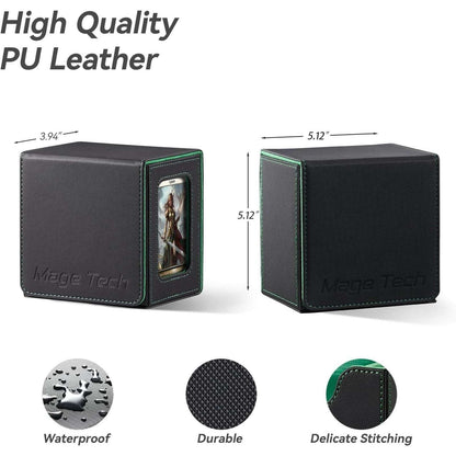 MTG Commander Card & Dice Storage Deck Box Fits 100 Double-Sleeved Waterproof