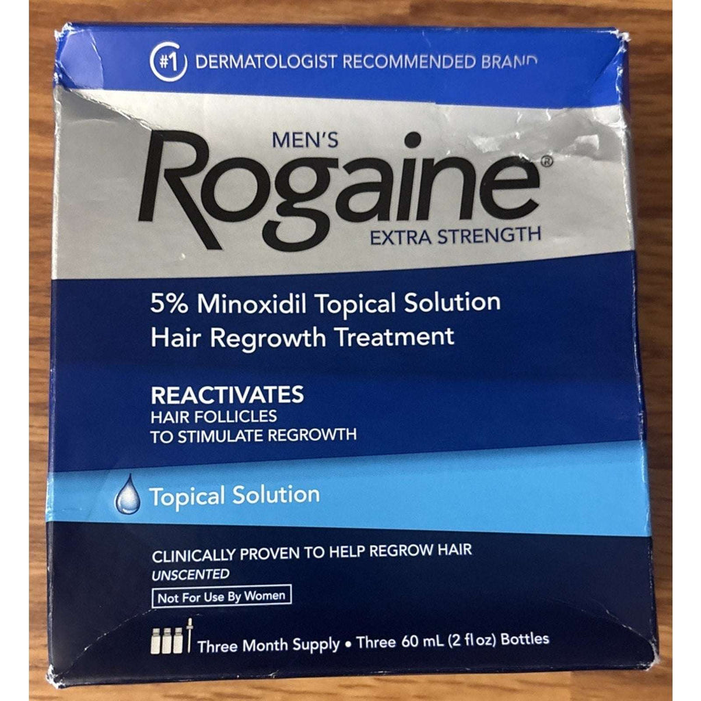 Men's ROGAINE 5% Minoxidil Solution Extra Strength 3 Month Supply EXP 11/2028