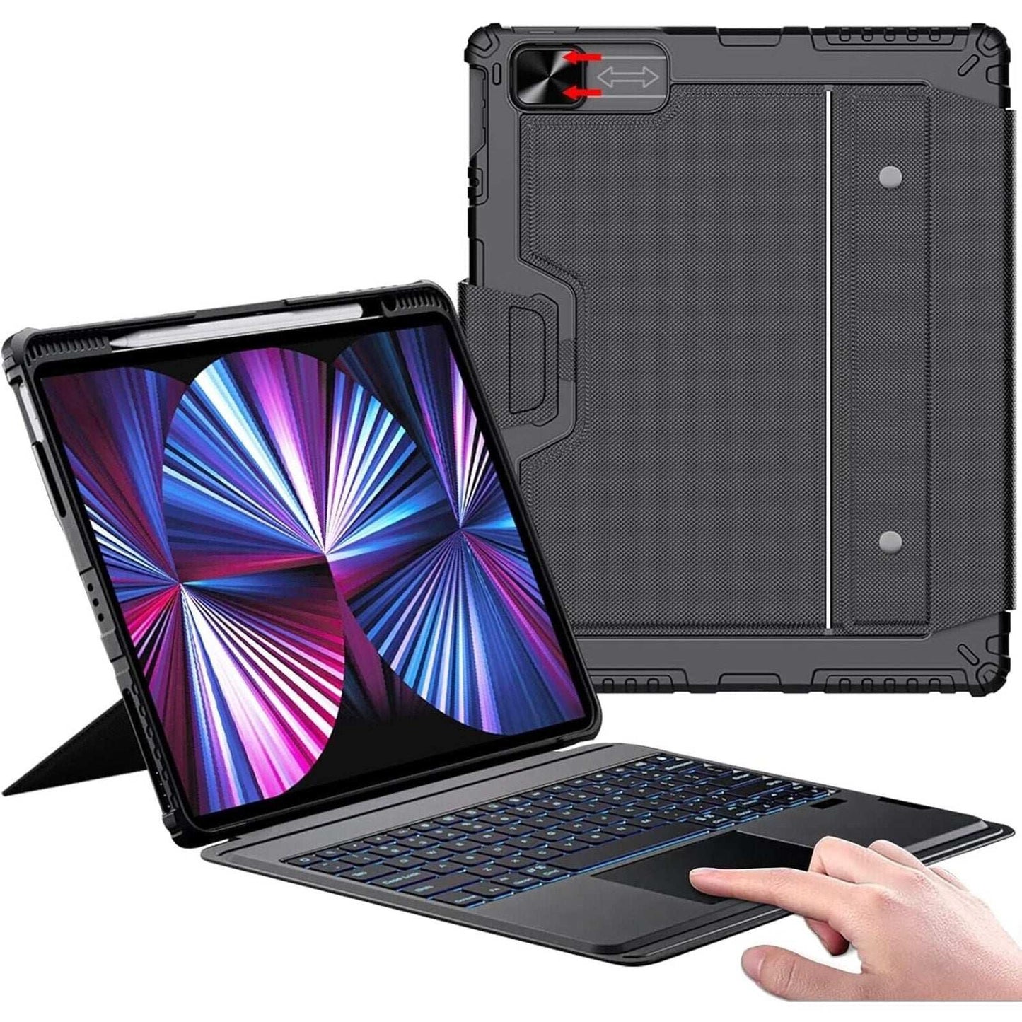 Nillkin Apple iPad Pro 12.9 4/5/6th Gen Back Light Keyboard Case Wireless Detach