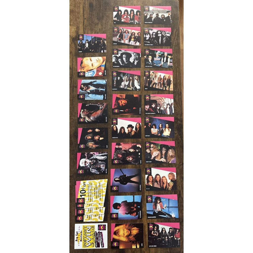 1991 Pro Set Super Stars Music Cards Lot of 26 KISS Starship Billy Idol Heart +