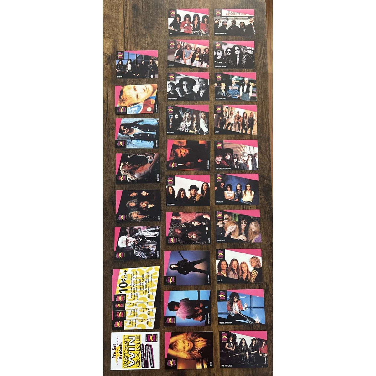 1991 Pro Set Super Stars Music Cards Lot of 26 KISS Starship Billy Idol Heart +
