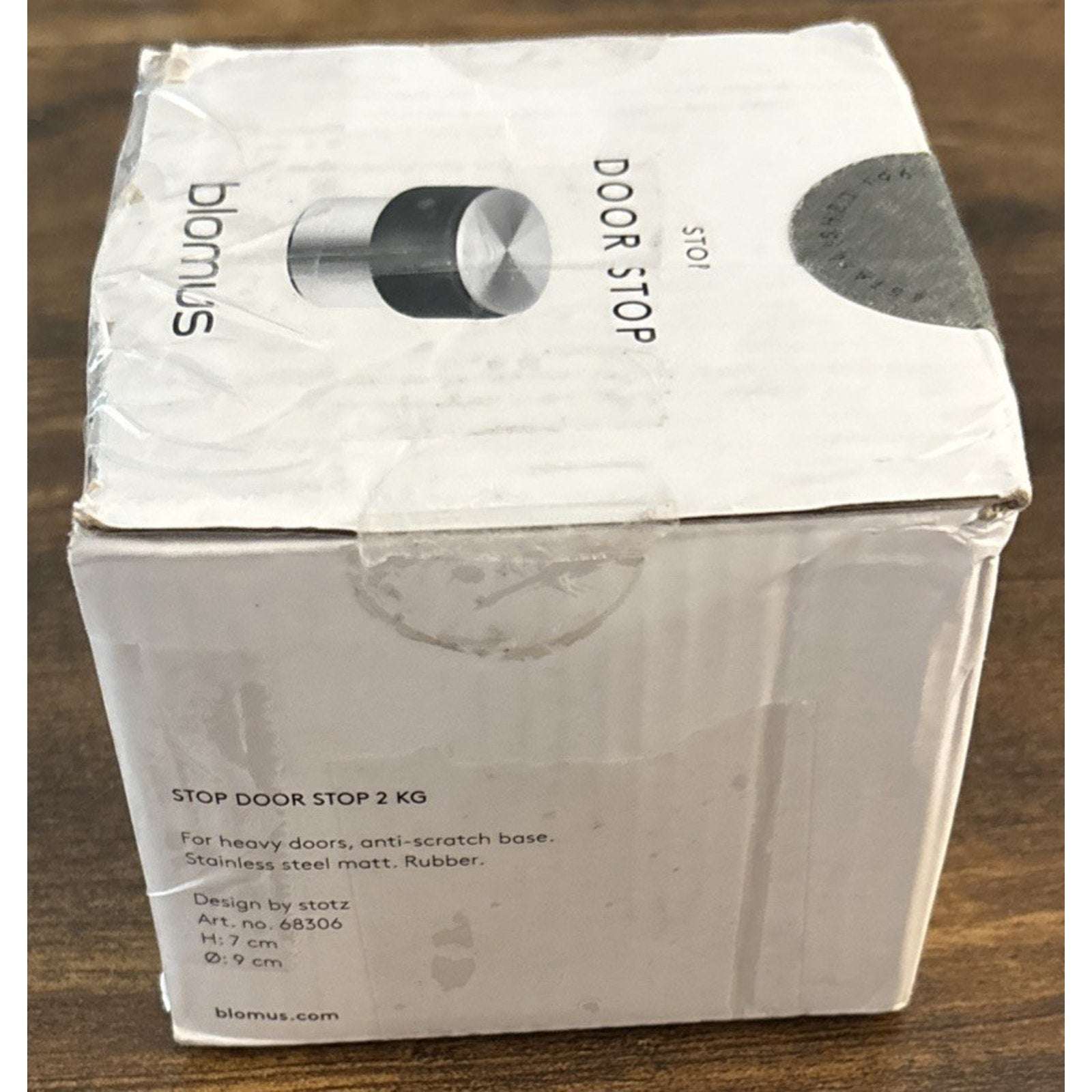 Blomus Door Stop 2kg Stopper for Heavy Door 9cmx7cm Stainless Steel/Rubber 68306