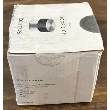 Blomus Door Stop 2kg Stopper for Heavy Door 9cmx7cm Stainless Steel/Rubber 68306