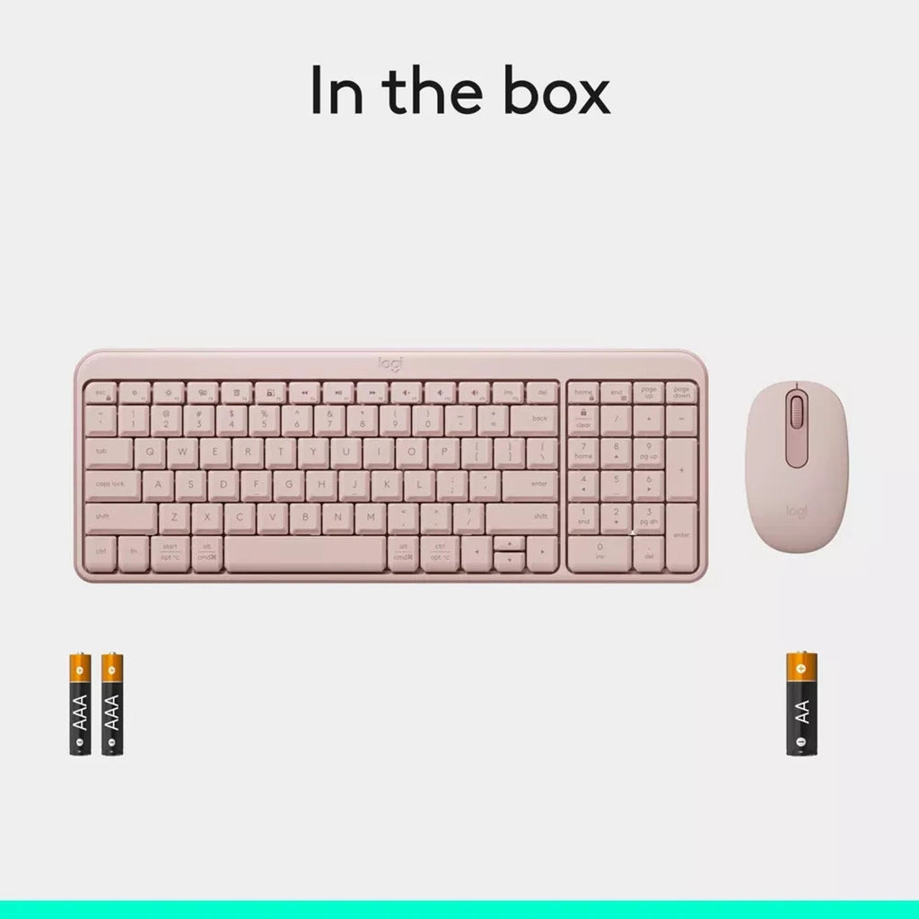 Logitech Compact Bluetooth Keyboard & Mouse Combo - Rose Pink 920-013509