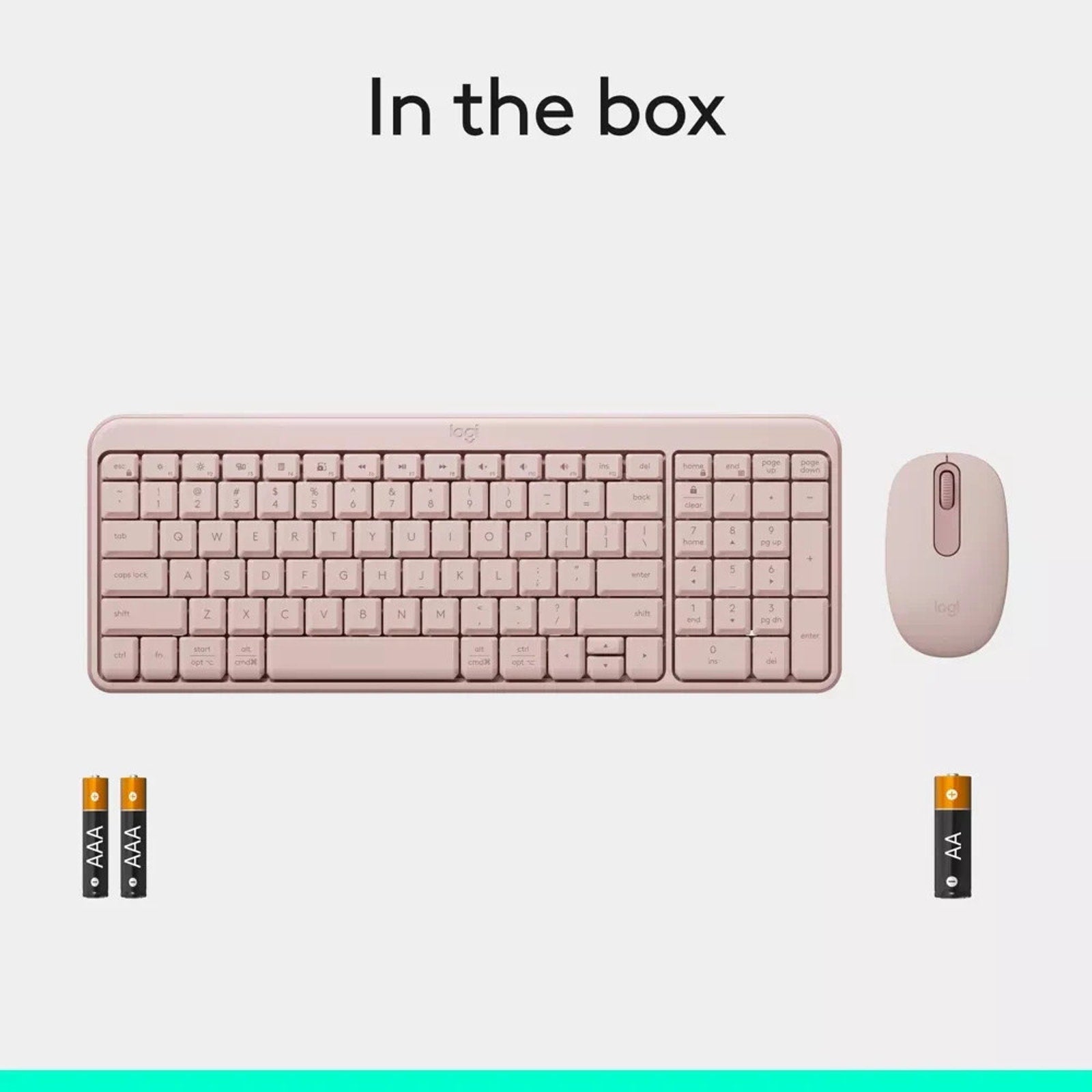 Logitech Compact Bluetooth Keyboard & Mouse Combo - Rose Pink 920-013509