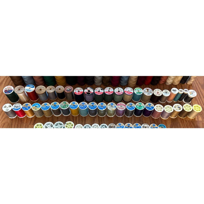 90+ Lot Vtg Thread Spools Gutermann Rice's TruseW Clark's Coat's Cotton & Silk