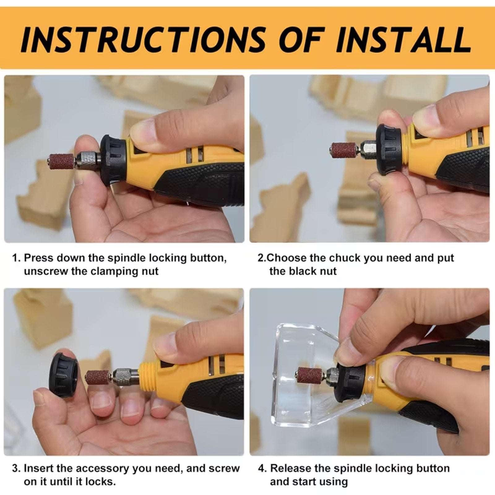 Variable Speed Rotary Tool Kit Electric Drill Polisher Sander Engraver Grinder