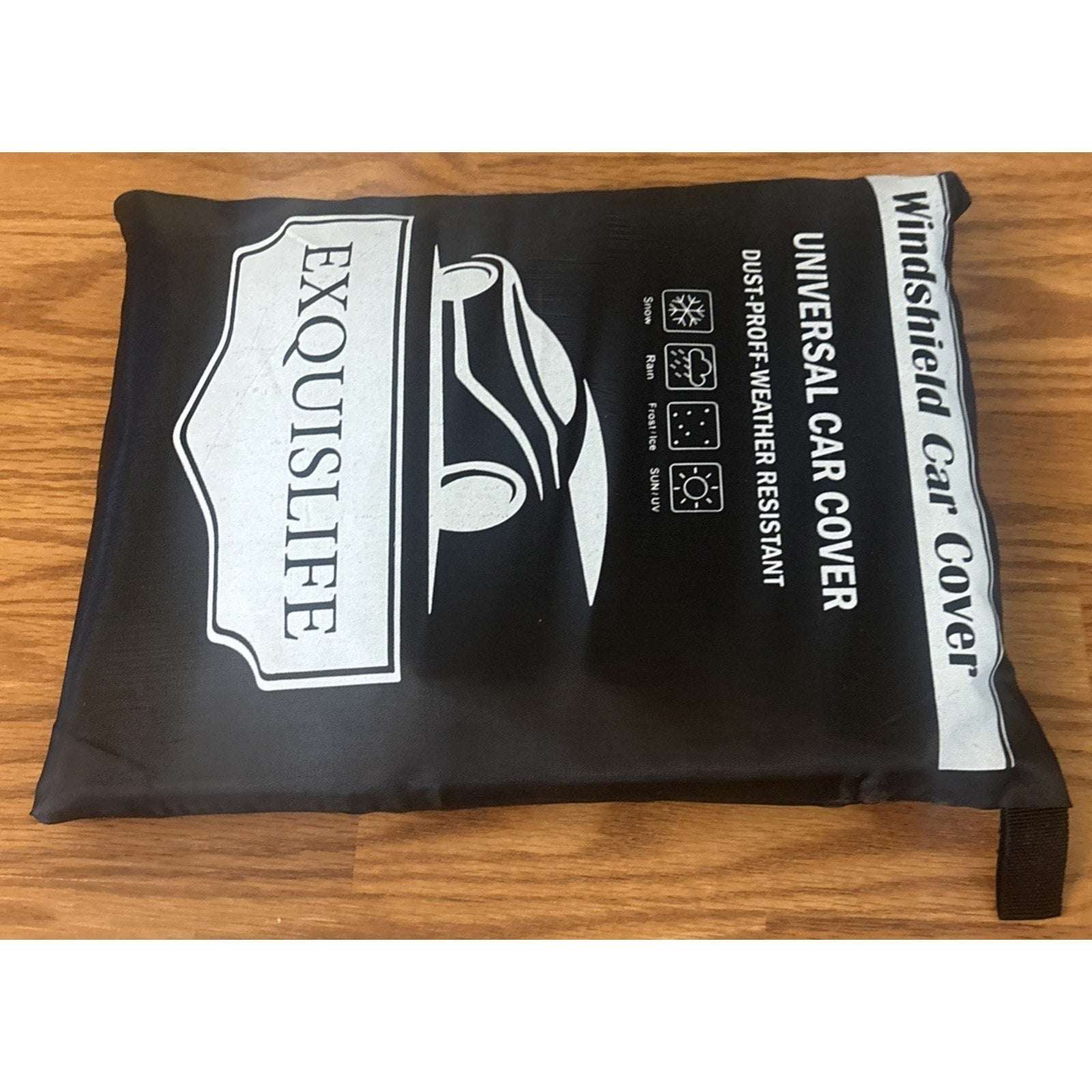 EXQUISLIFE Universal Car Windshield Cover w/ Side Mirrors - Waterproof Snow Ice