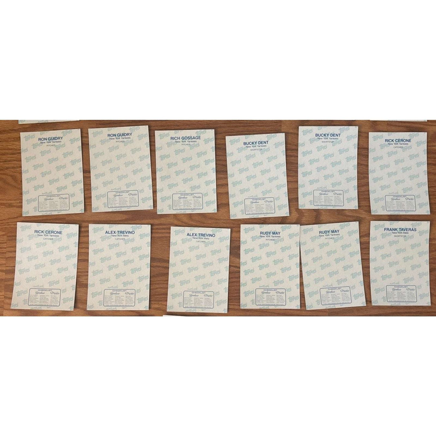 Lot Of 34 1981 Topps Baseball GIANT PHOTO CARDS Home Team NY Yankees / Mets