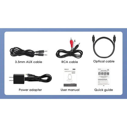 SIMOLIO 2.4GHz Wireless TV Headset for Hearing Impaired SM-823D PRO For Any TV