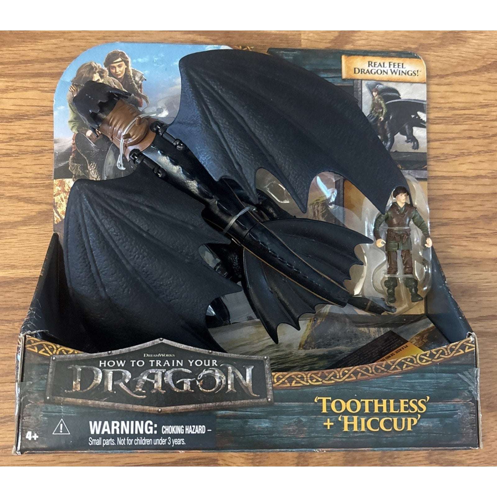 How to Train Your Dragon Toothless + Hiccup Action Figure Feel Real Dragon Wings