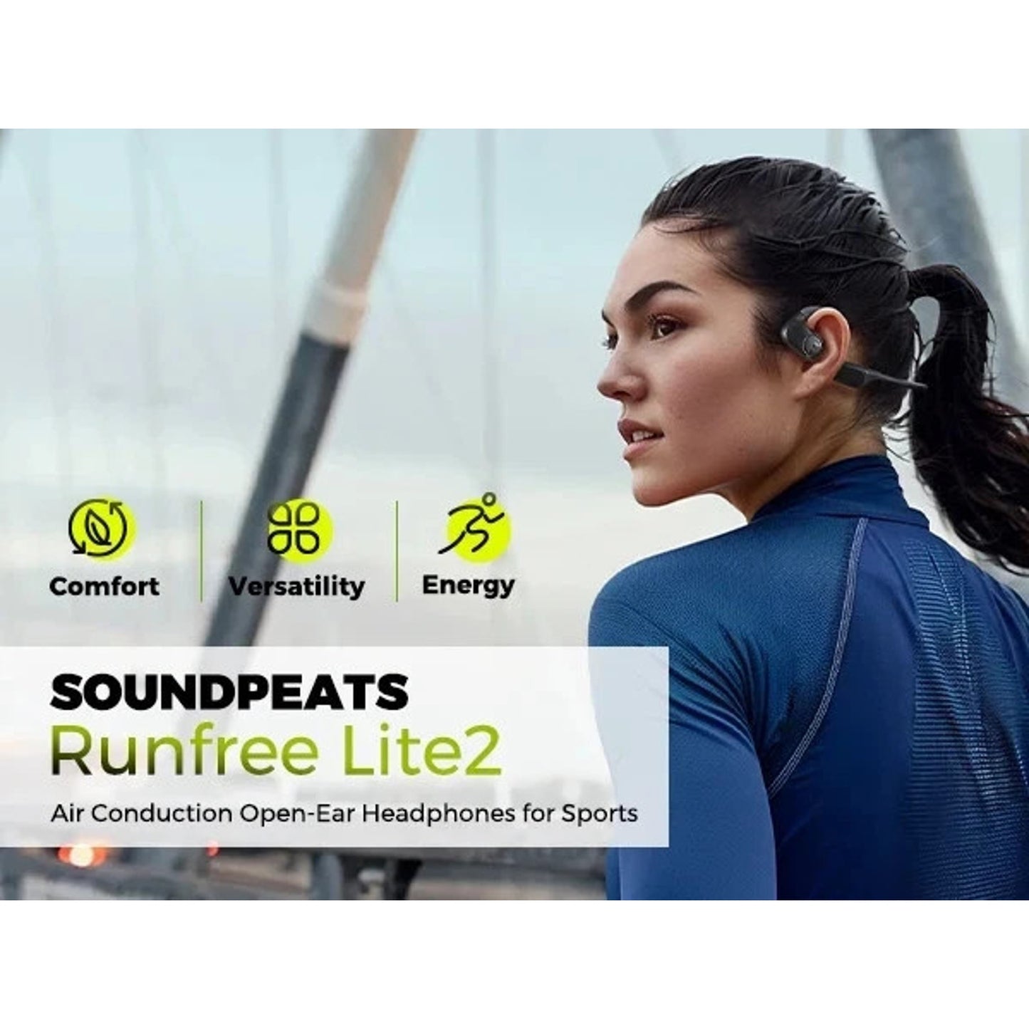 SoundPeats RunFree Lite2 Open Ear Air Conduction Bluetooth Sport Headphones