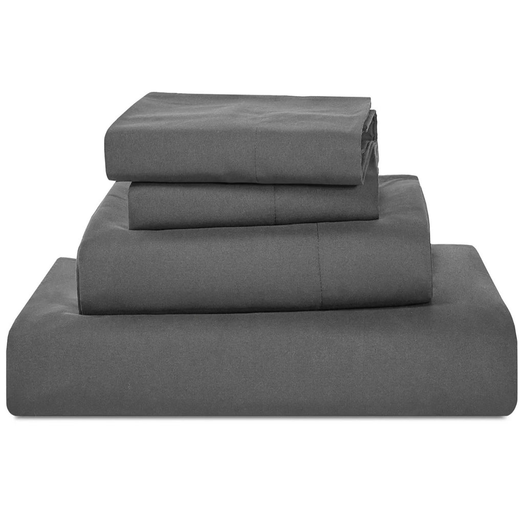 FAIRFIELD SQUARE ULTRA SOFT Wrinkle Resistant 4PC Sheet Set Dark Gray QUEEN