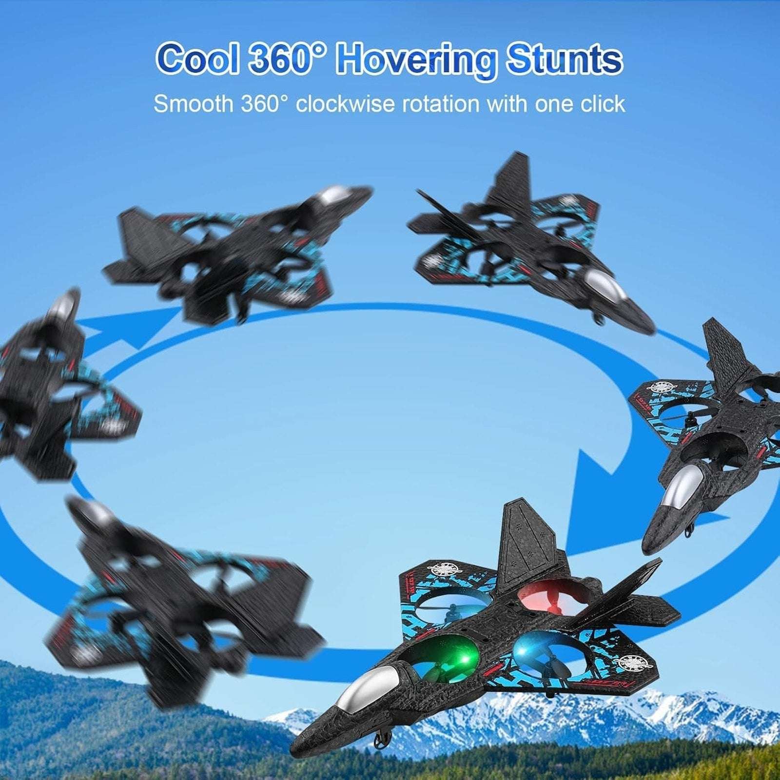 F-22 Raptor Drone2.4GHz RC Remote Control Stunt Plane Easy to Fly L0712 14YRS +