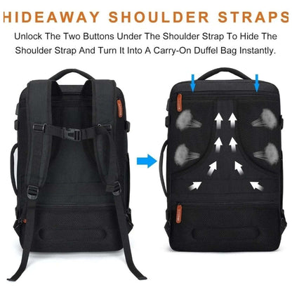 Lumesner Carry on Backpack Travel Set XL 40L TSA Flight Approved Bag w/ USB Port