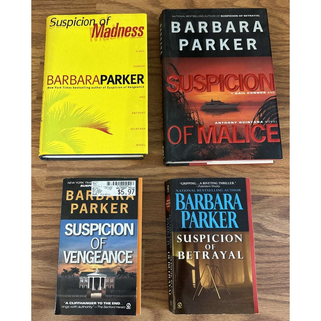 Lot of 4 Barbara Parker Connor Quintana Series Novels 2HC&2PB Thriller Suspense