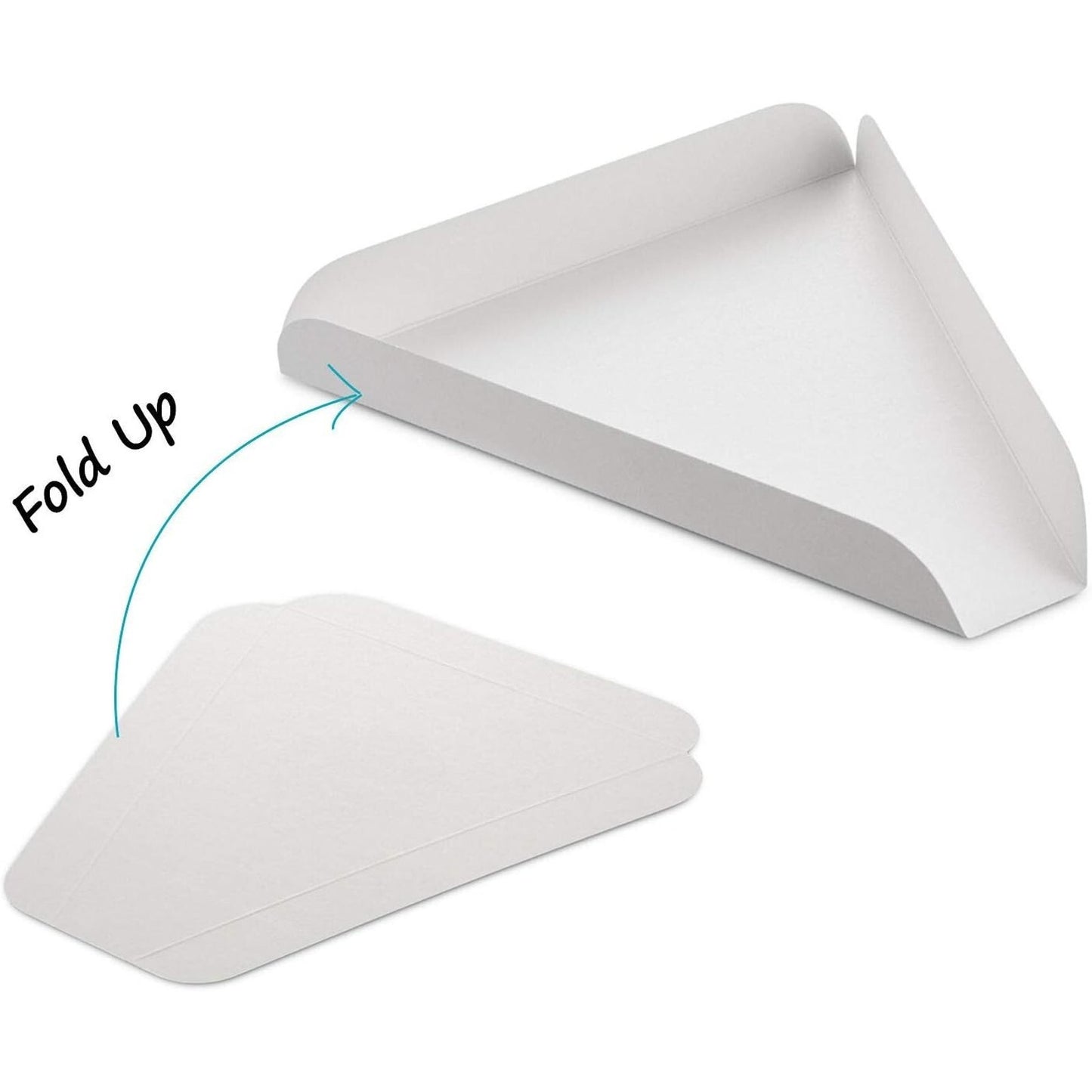 New Southern Champion Tray 1480 Paperboard White Pizza Slice Wedge (Case of 500)