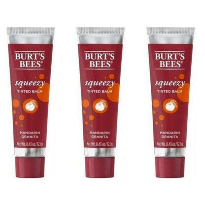 Burts Bees Squeezy Hydrating Tinted Lip Balm in Mandarin Granita (3-Pack)