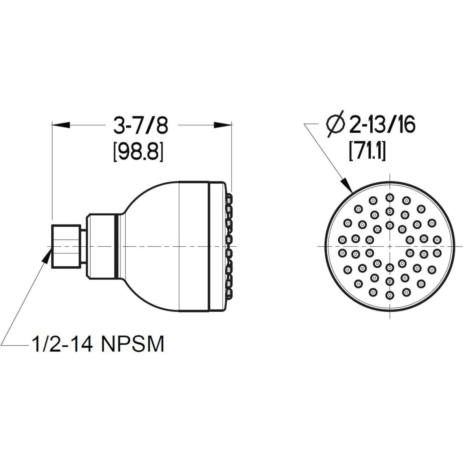 Pfister Portland Bell Shower Head, 1.5 GPM, Polished Chrome 015-PC01