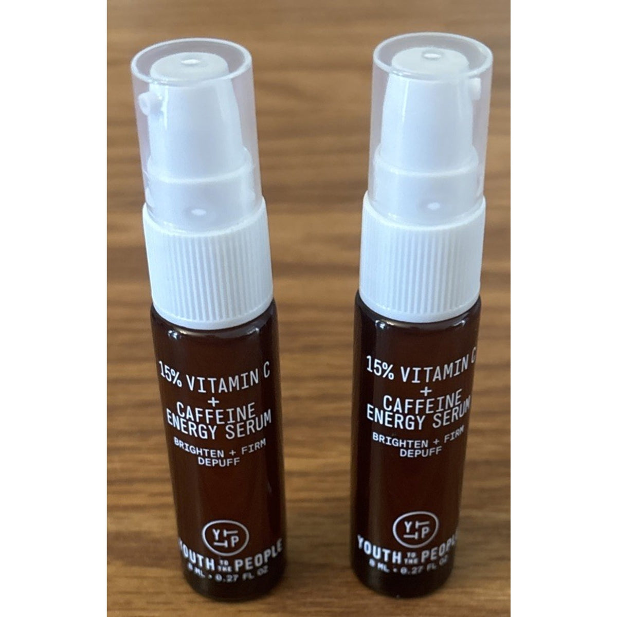 2 Piece Youth to the People 15% Vitamin C + Caffeine Energy Serum 0.27oz 8ml
