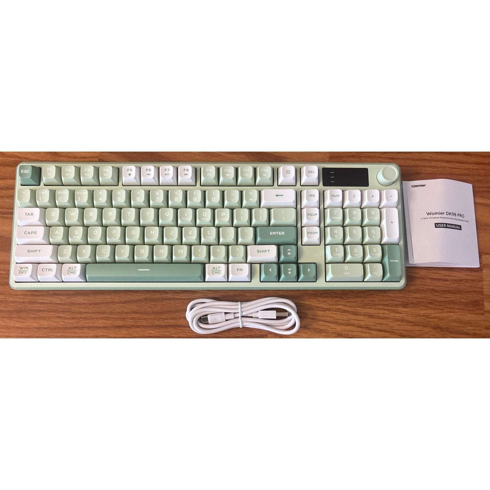 Womier DK98Pro 96% Wireless Tri-Mode RGB Smart Membrane Keyboard MultiMedia Knob