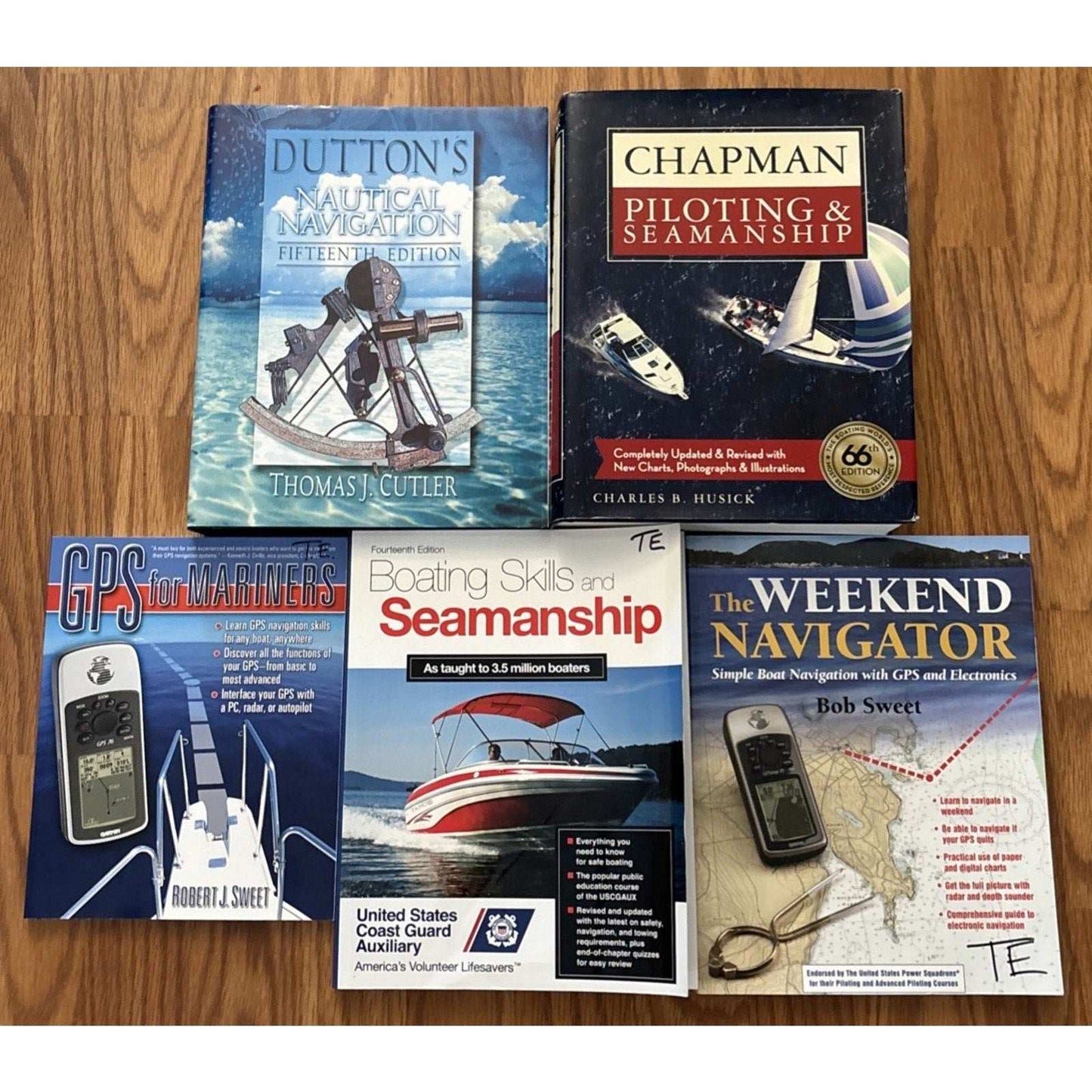 5 Nautical Navigation, Boating, GPS, Mariners Books Dutton's Chapman US Coast Gu