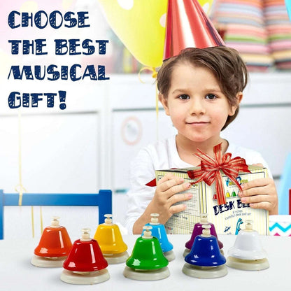 MINIARTIS Desk Bells for Kids Educational Music Learning Toys + Song Book & Bag